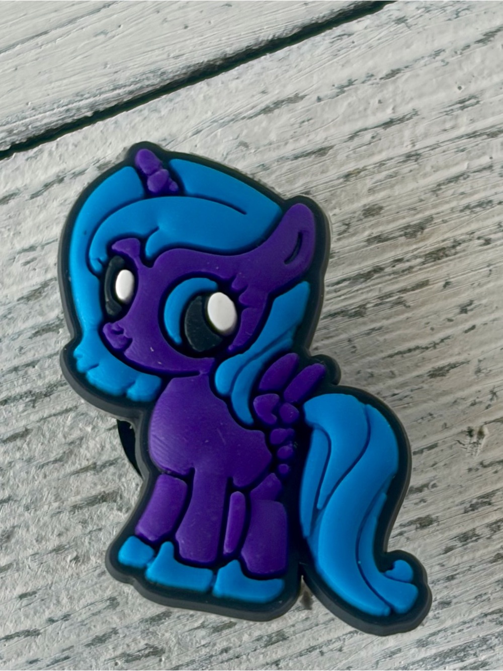 (5 / $15) Purple & Blue My Little Pony Inspired Crocs Shoe Charm - Unbranded